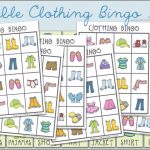 The Bingham Diaries Clothing Bingo Printable Game