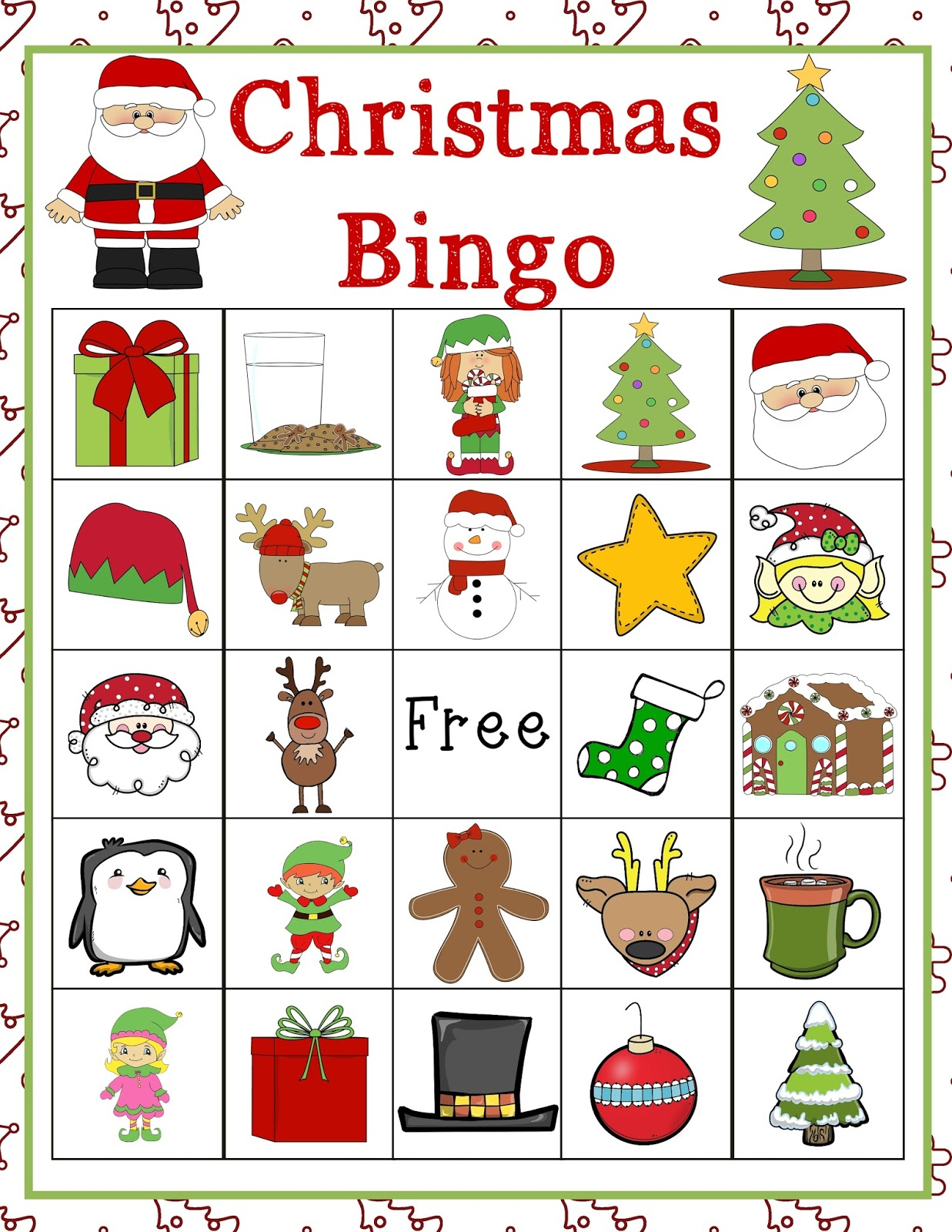 The Cozy Red Cottage Christmas Bingo Free Printable Game 