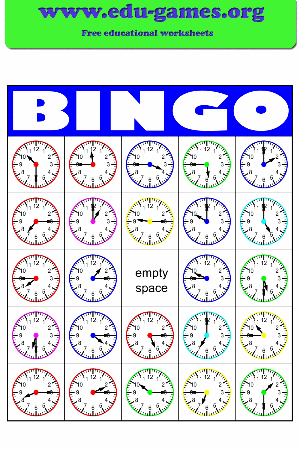 This Is A Great Game To Practice Telling Time You Can 