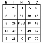 Traditional Bingo Card