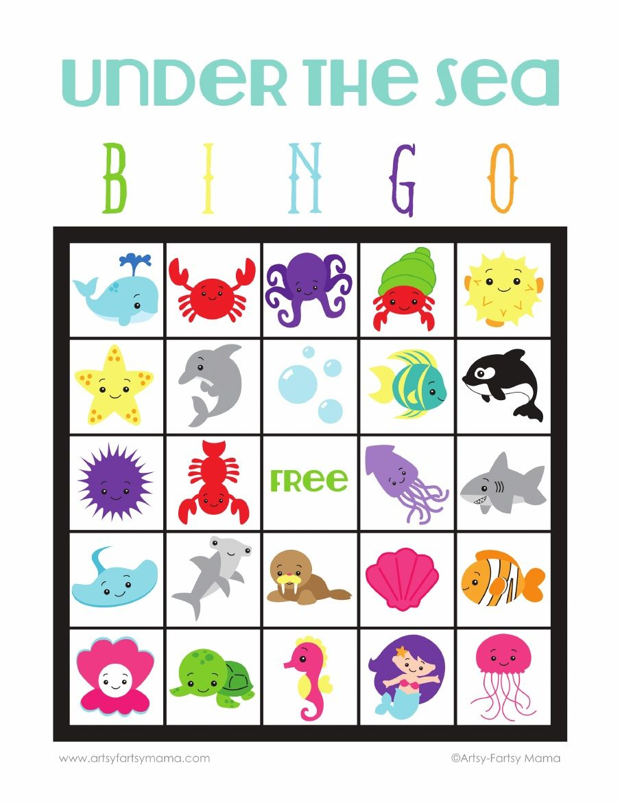 Under The Sea Bingo Scribd Under The Sea Games Ocean 