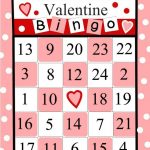 Valentine Bingo Cards In Red Pink And White Valentine
