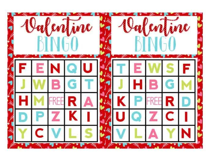 Valentine s Activities For Preschoolers Alphabet Bingo 