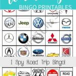 Vehicle Brand Car Bingo Printable Sheet autosInnenraum