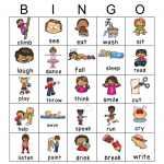 Verbs Bingo Card