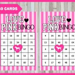 Victorias Secret Pink Bingo Game 60 Cards Pink Bingo Cards