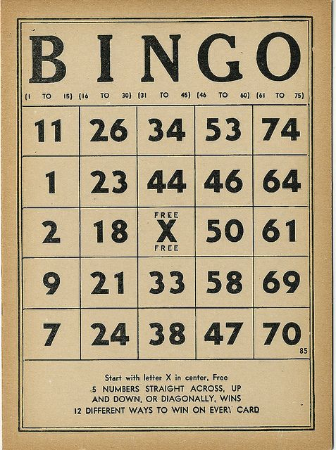 Vintage Bingo Bingo Cards Printable Bingo Free Vintage 