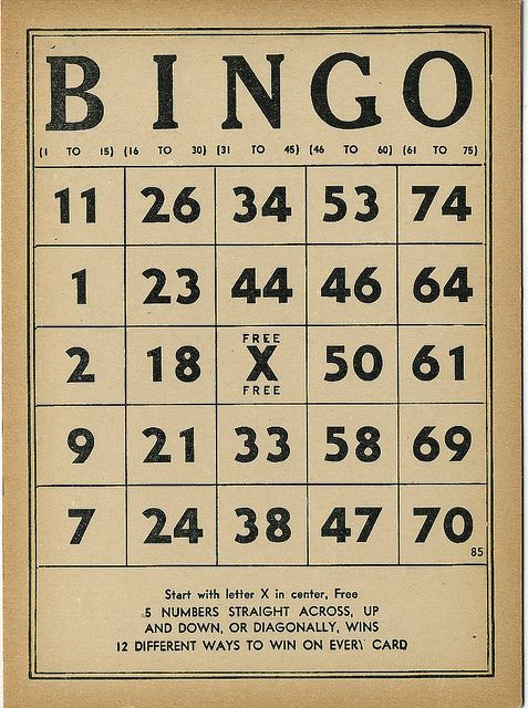 Vintage Bingo Bingo Cards Printable Bingo Free Vintage