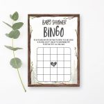 Woodland Baby Shower Bingo Cards Printable Bingo Card For