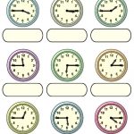 Worksheet Containing 9 Analogue Clocks Showing Quarter To