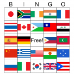 World Flags Bingo Card
