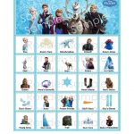 25 Cards Disney Frozen Princess Birthday Party Bingo By Rondei