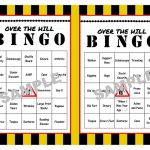 30 Printable Over the Hill BINGO Cards Milestone Birthdays Etsy