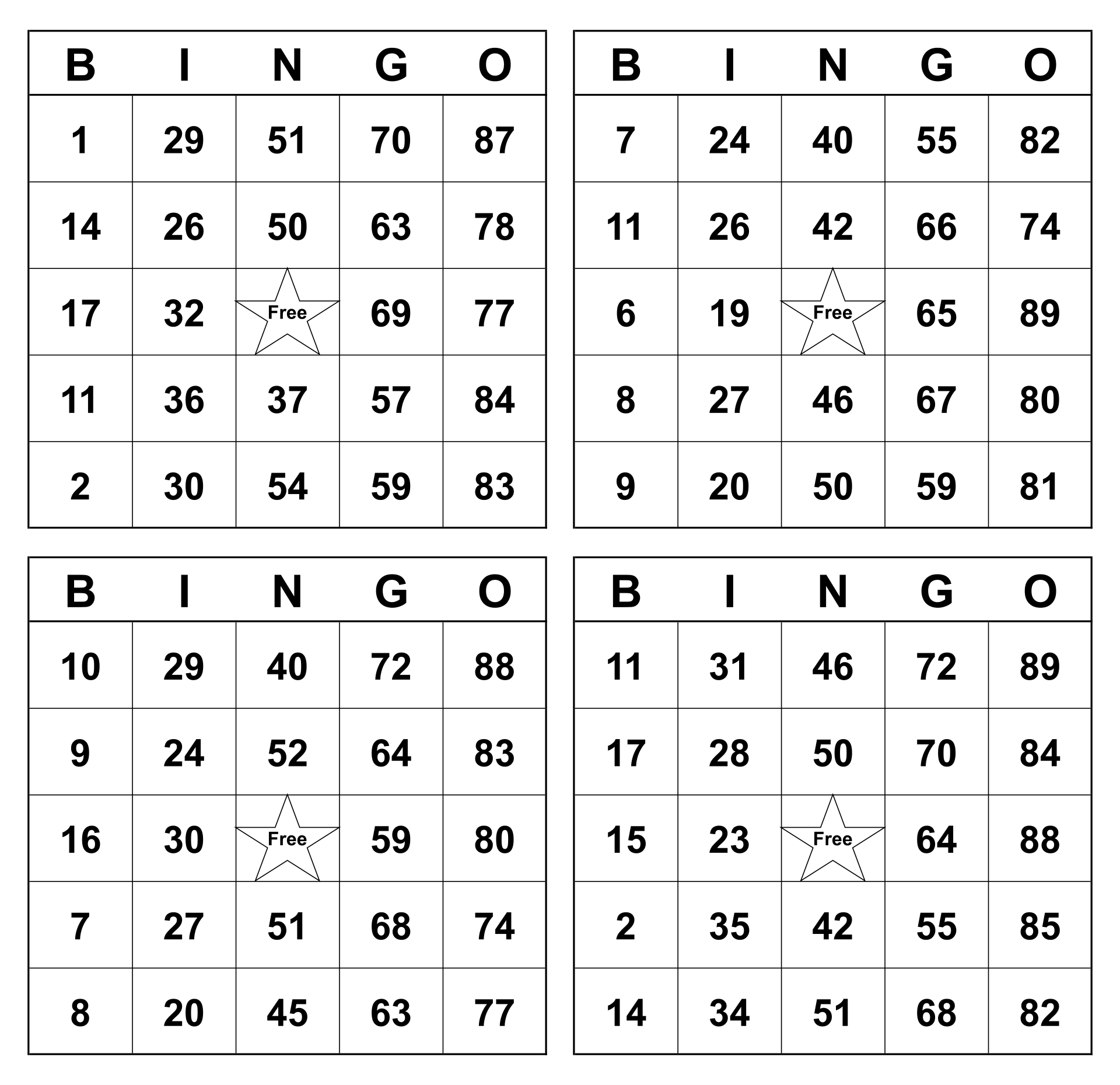 6 Best Free Printable Number Bingo Printablee