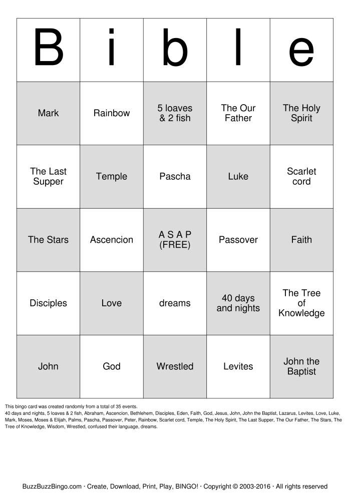 Bible Bingo Cards To Download Print And Customize Armor Of God