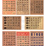 Digital Vintage Bingo Cards Vintage Bingo Printable And Etsy