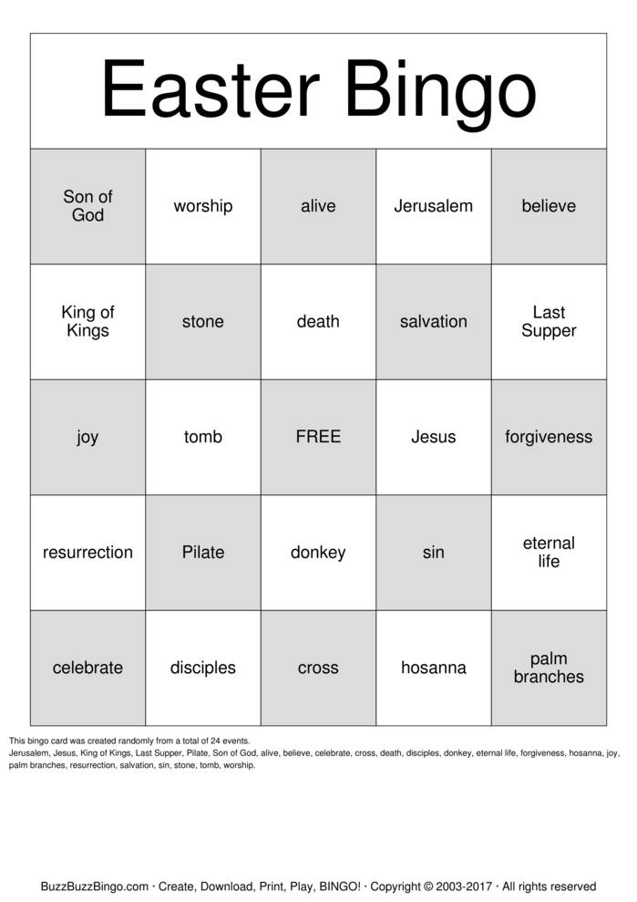 Easter Bingo Cards To Download Print And Customize 