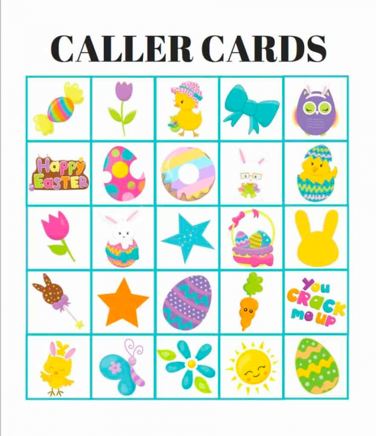 Free Printable Easter Bingo Cards Easter Bingo Cards Easter