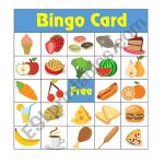 Free Printable Food Group Bingo Cards Printable Bingo Cards