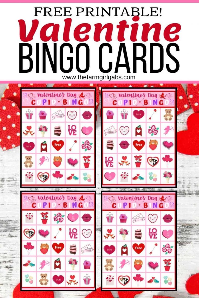 Free Printable Valentine s Day Bingo Cards In 2020 Valentine Bingo