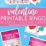 Free Printable Valentine s Day Bingo Valentine Bingo Free Printable