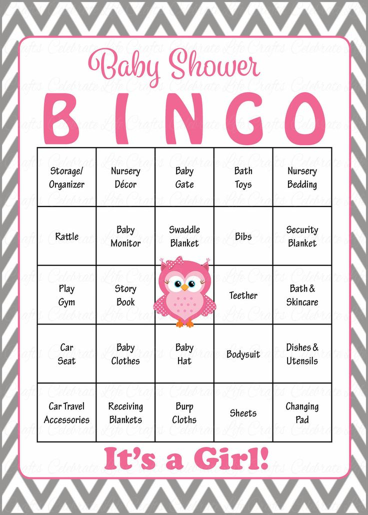 Owl Baby Bingo Cards Printable Download Prefilled Baby Shower 