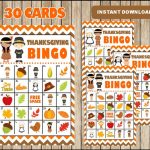 Printable 30 Thanksgiving Bingo Cards Printable Harvest Bingo