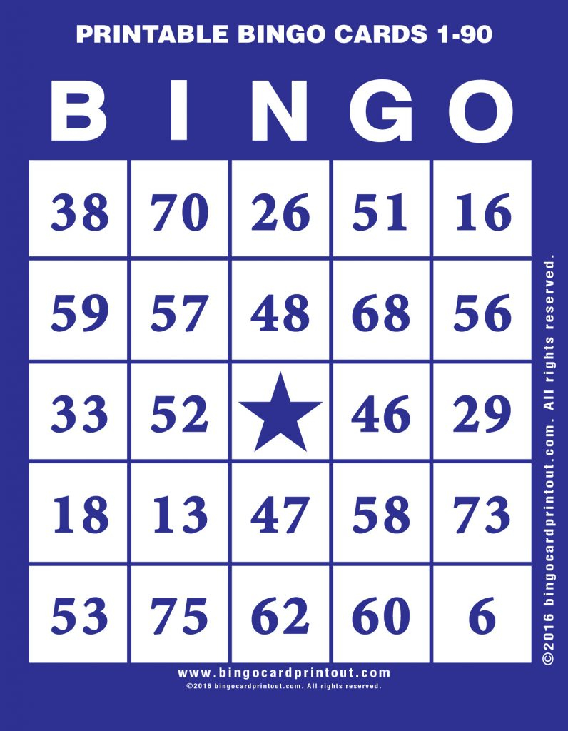 Printable Bingo Cards 1 90 Bingocardprintout Printable Bingo Cards