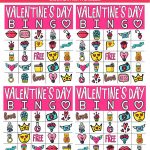 Printable Valentine Bingo Cards For Kindergarten Printable Bingo Cards