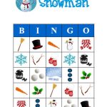 Snowman Winter Bingo 30 Printable Christmas Holiday Party Bingo Game