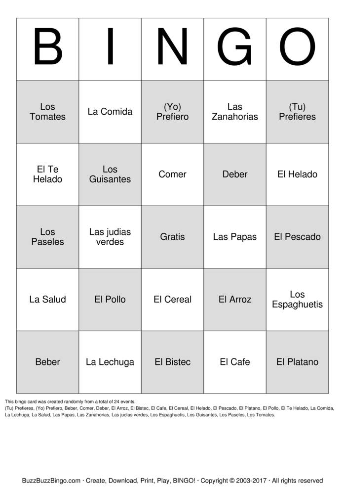 Spanish Bingo Cards To Download Print And Customize 