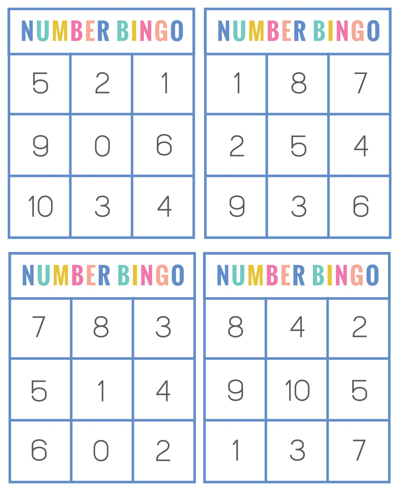 10 Best Free Printable Number Bingo Cards Printablee