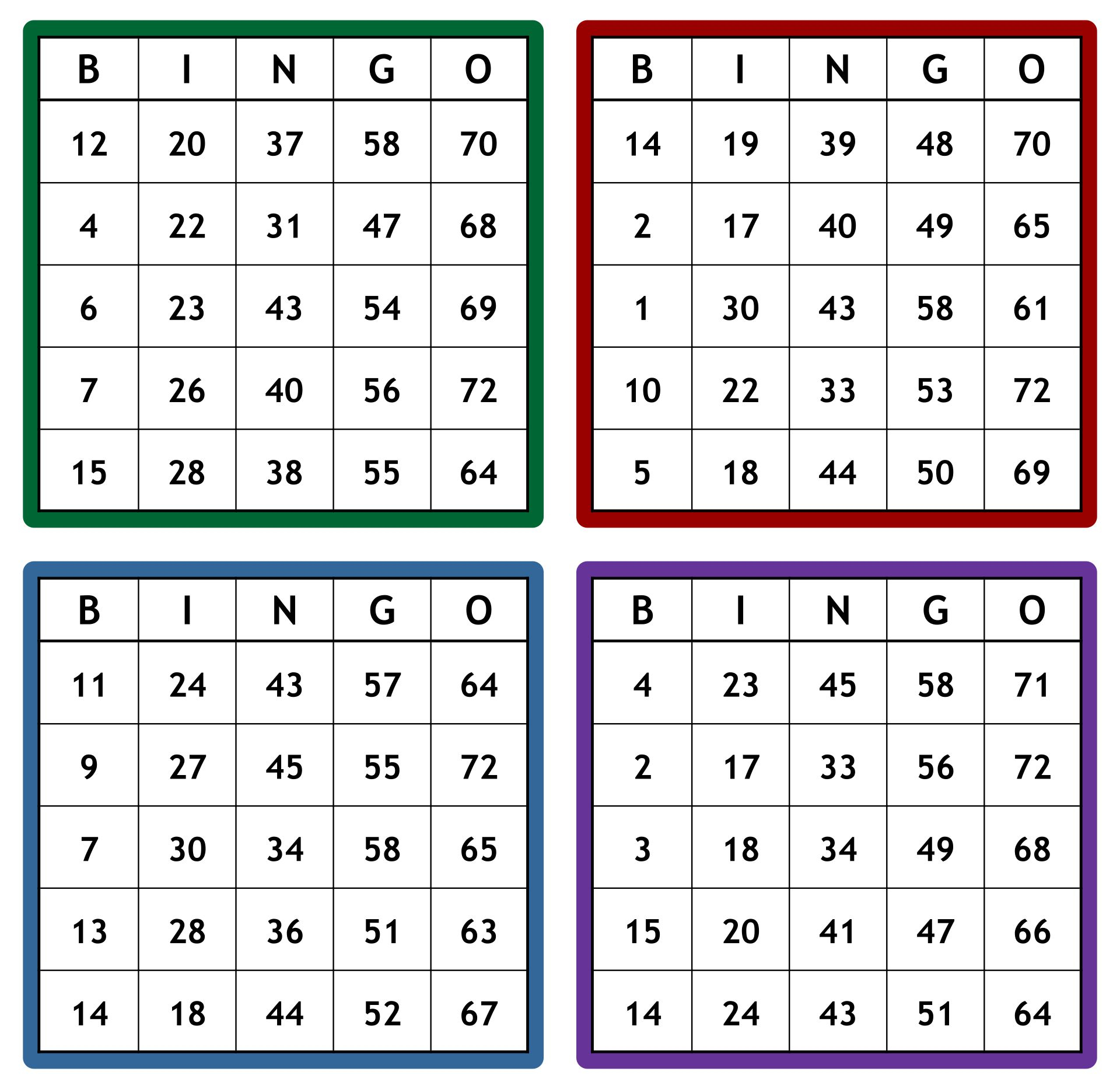 10 Best Free Printable Number Bingo Cards Printablee