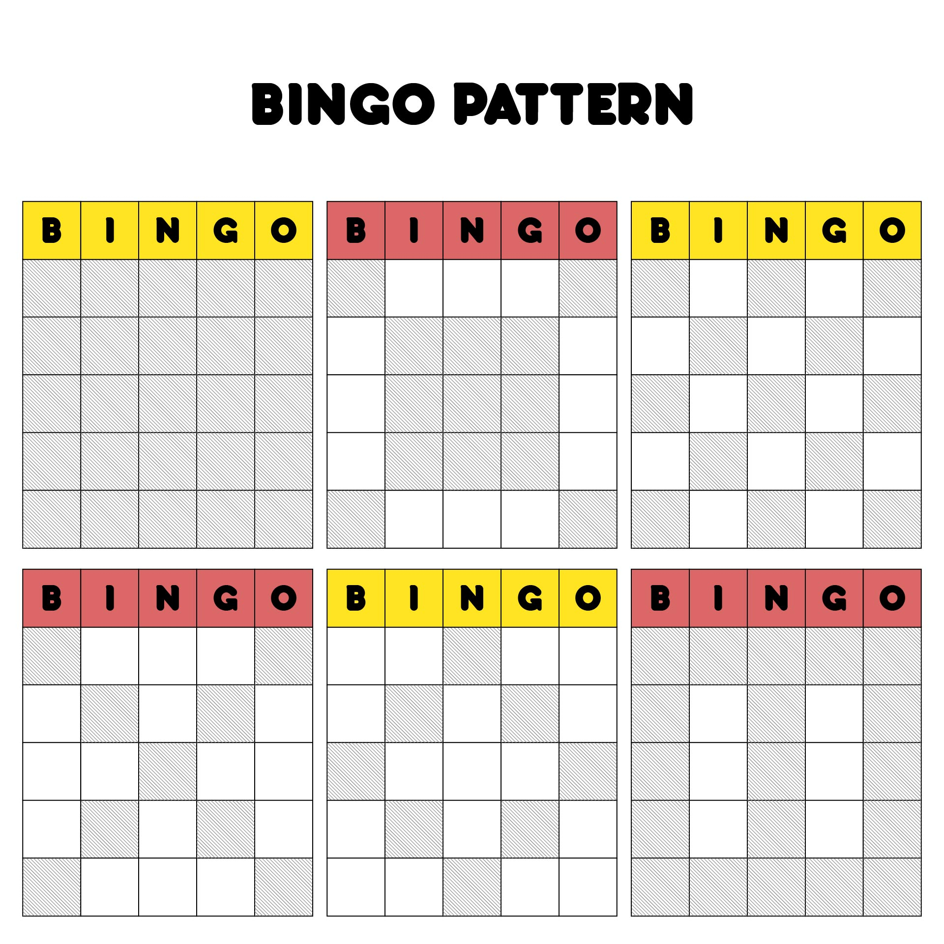 12 Best Free Printable Bingo Game Patterns Printablee