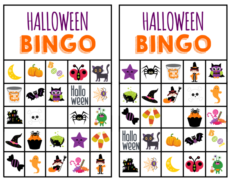 15 Best Free Printable Halloween Bingo Cards Printablee