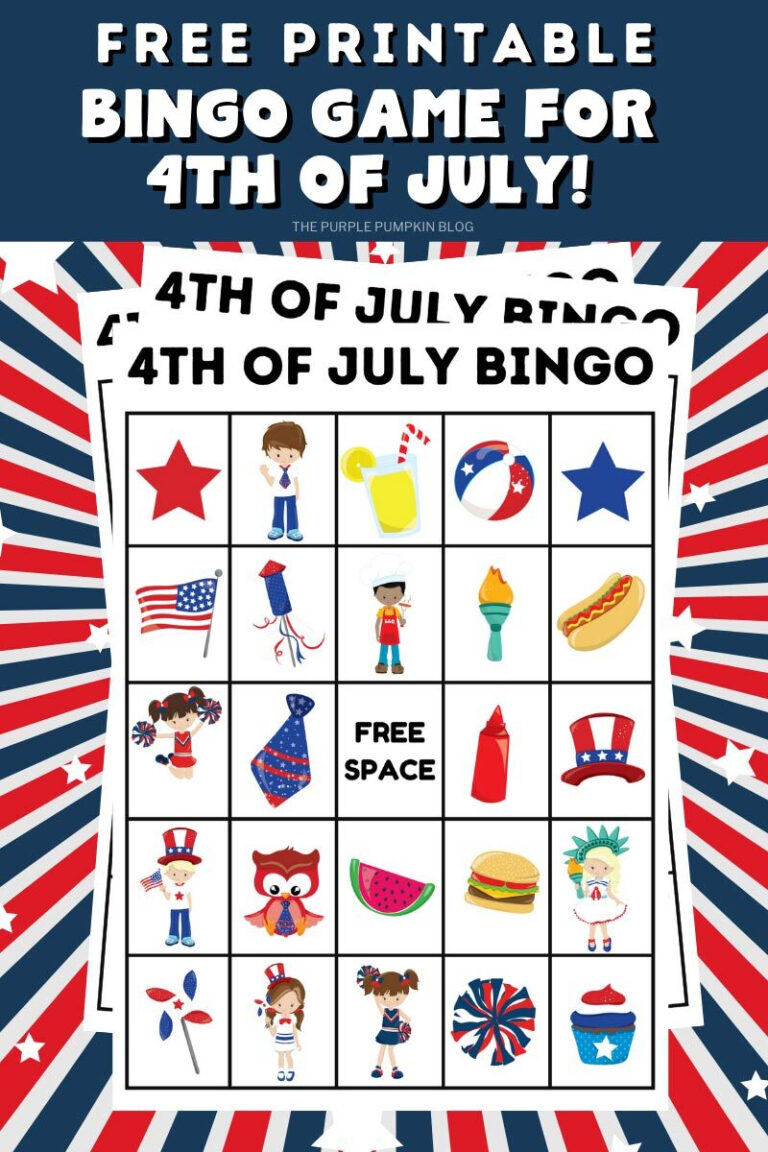 4th Of July Bingo Cards Free Printable Bingo Game