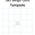 5x5 Bingo Card Template Make Your Own Bingo