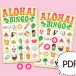 Aloha Luau Hawaii Bingo Game KitPrintable PDF Download