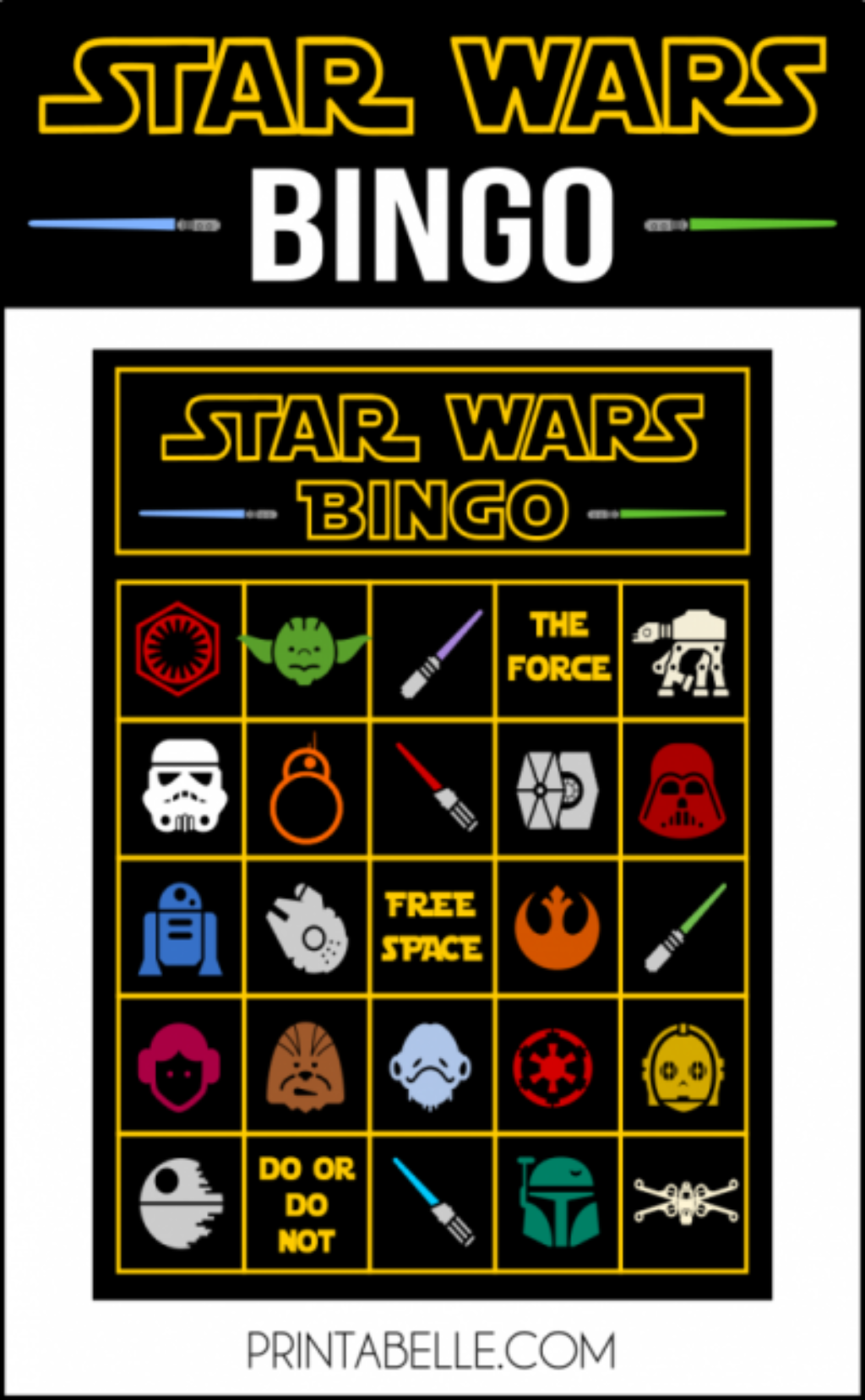 Amazing Star Wars Party Ideas Bingo Printable Star Wars Printables 