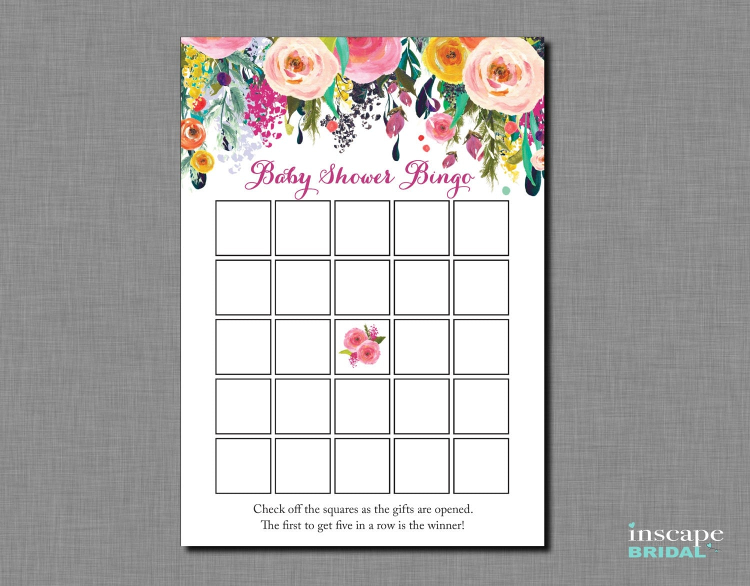 Baby Shower Bingo Printable