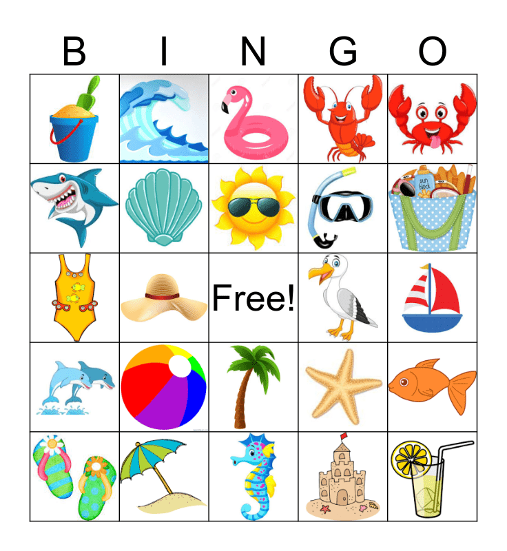 Beach Bingo Printable Printable Word Searches