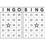 Bingo Cards 1000 Cards 2 Per Page Immediate Pdf Download Black
