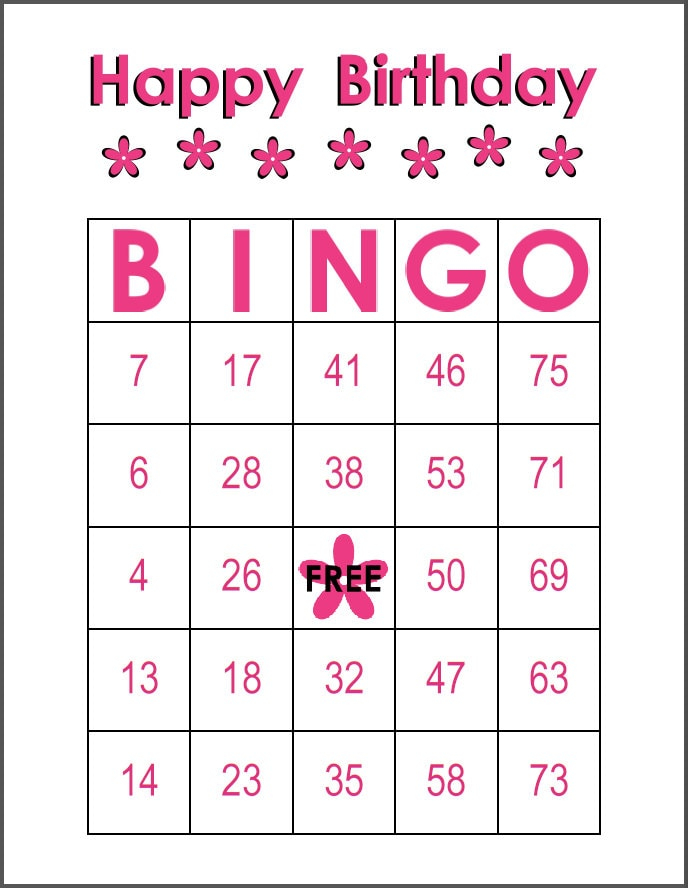 Birthday Bingo Cards Printable Printable Templates Free