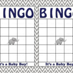 Blank Baby Shower Bingo Cards Printable Party Baby Boy