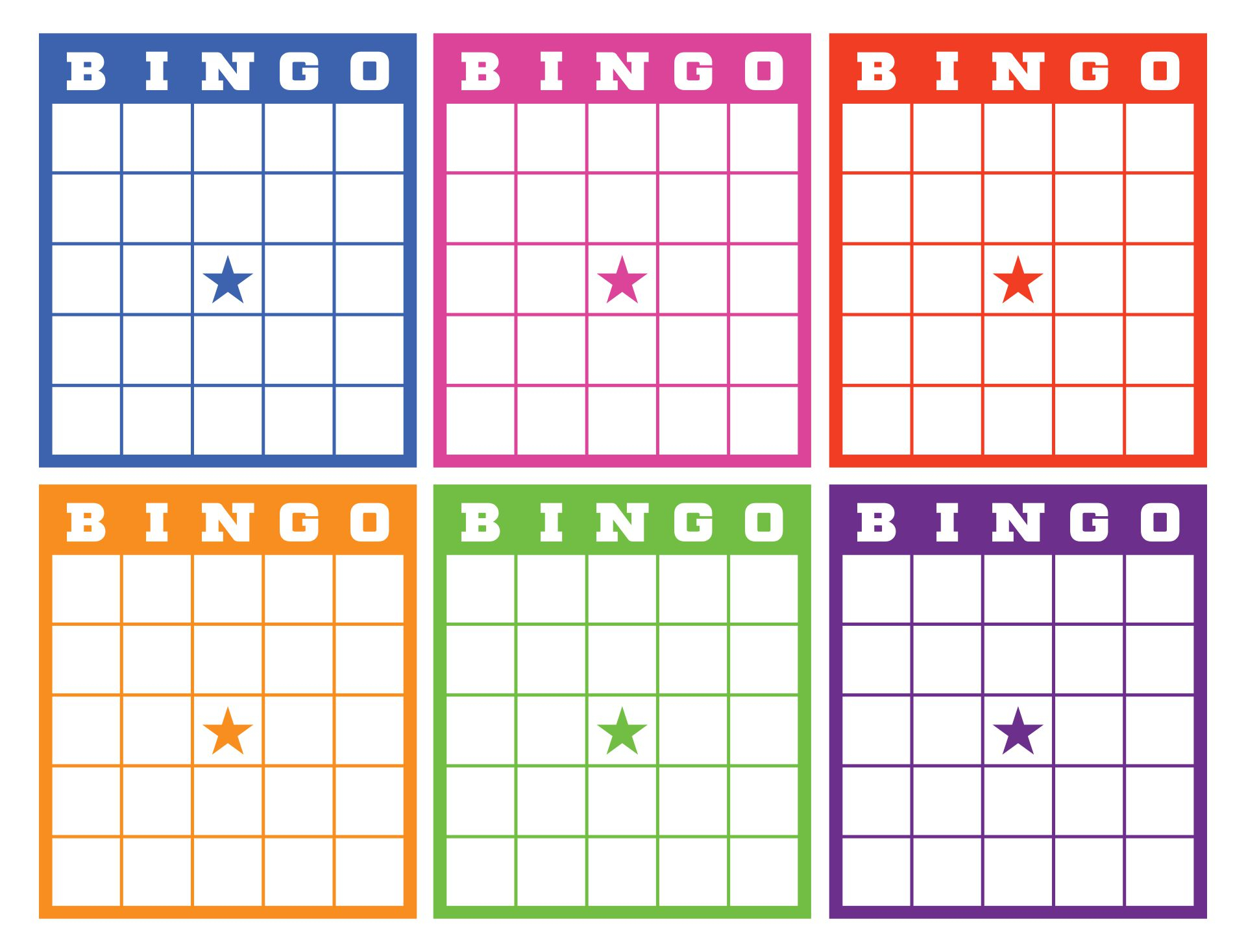 Blank Bingo Cards Printable PDF