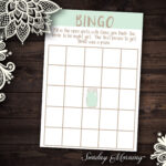 Blank Bingo Template Mason Jar Theme Bingo Card Rustic Wedding Etsy