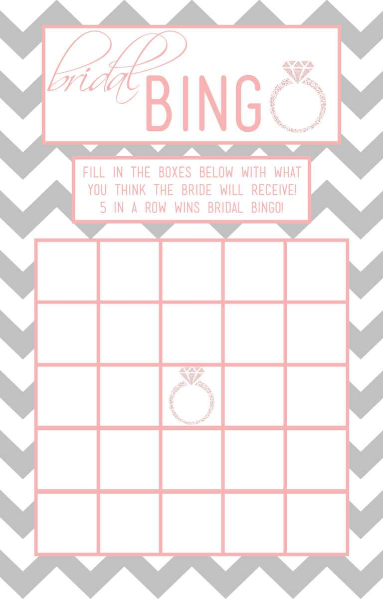 Bridal Bingo A Dash Of Chaos For Blank Bridal Shower Bingo Template 