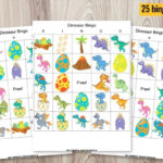 Dinosaur Bingo Set Of 25 Cards Bingo Set Dinosaur Birthday Party