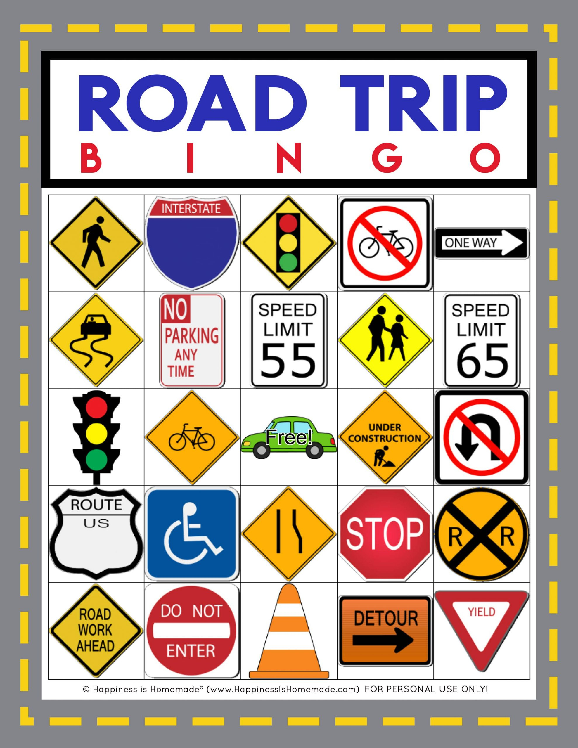 Doing This For Our Trip To Texas And Back free Road Trip Printable 