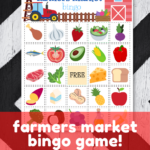 Farmers Market Bingo Kids Printable Game Classroom Bingo Etsy Bingo